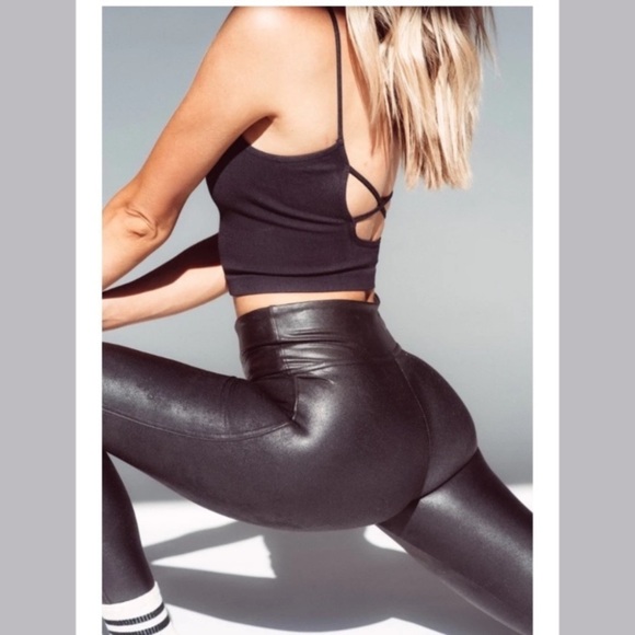 SPANX faux leather leggings L - Picture 2 of 16